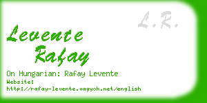 levente rafay business card